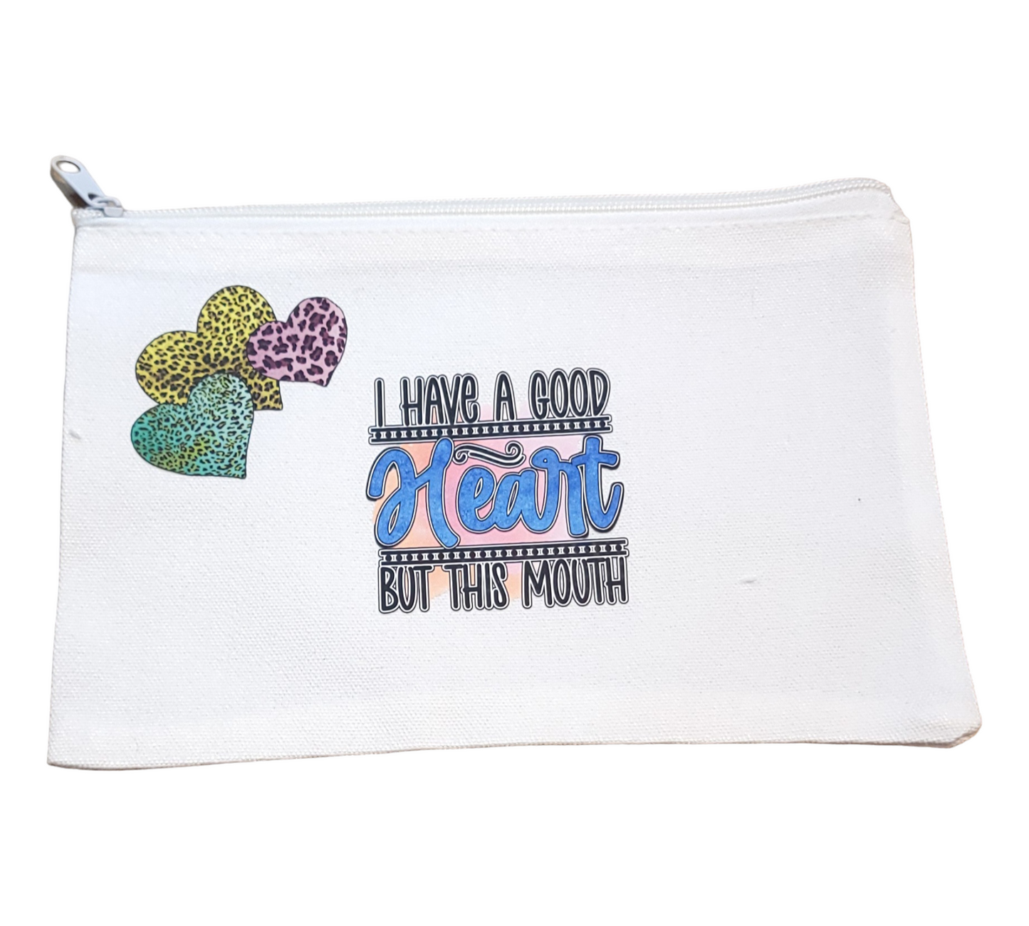 Medium Size Cotton Canvas Custom Makeup Bags