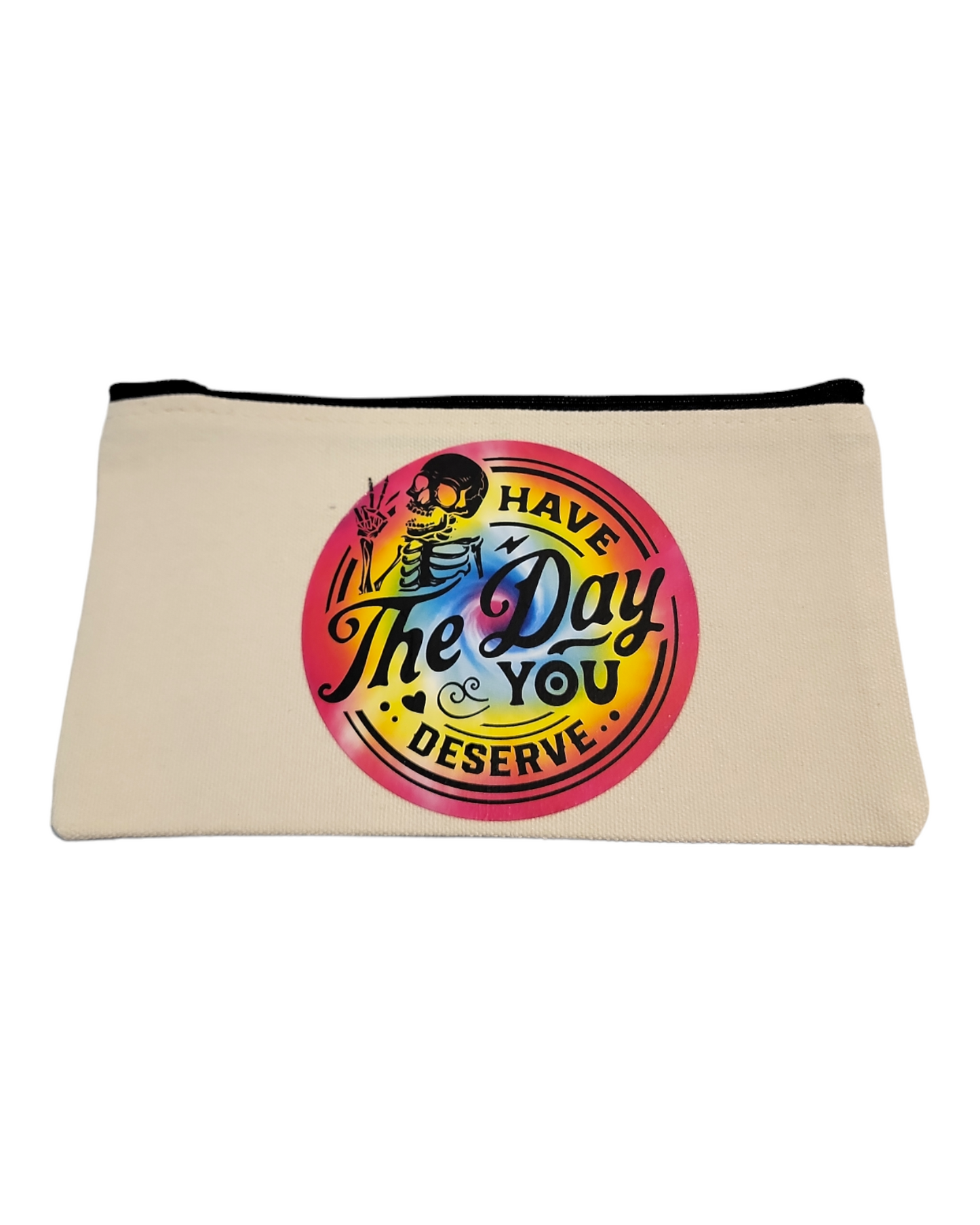 Small Sized Cotton Canvas Custom Makeup Bag