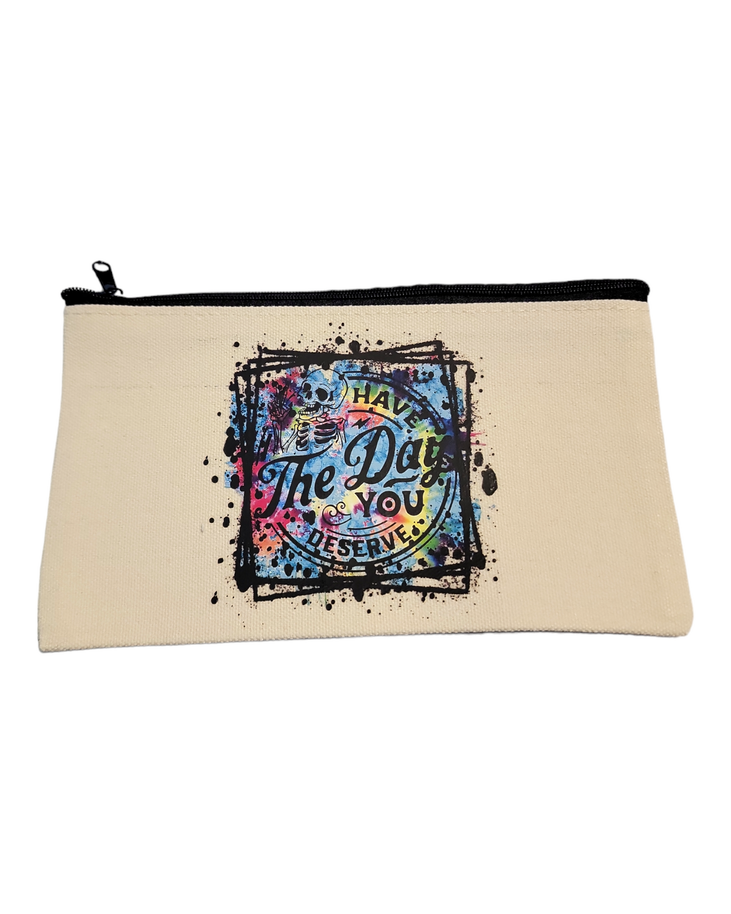 Small Sized Cotton Canvas Custom Makeup Bag