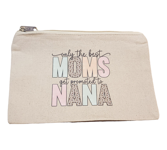 Medium Size Cotton Canvas Custom  Makeup Bags