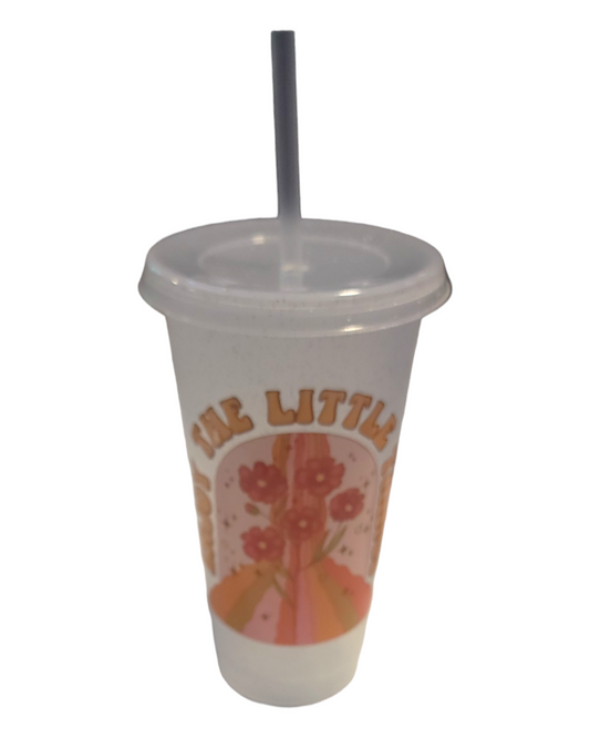 30 oz Plastic cup with lid and straw