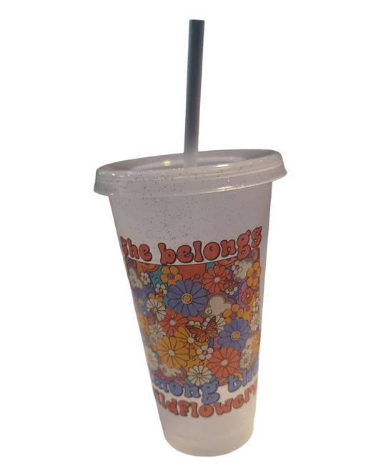 30 oz Plastic cup with lid and straw